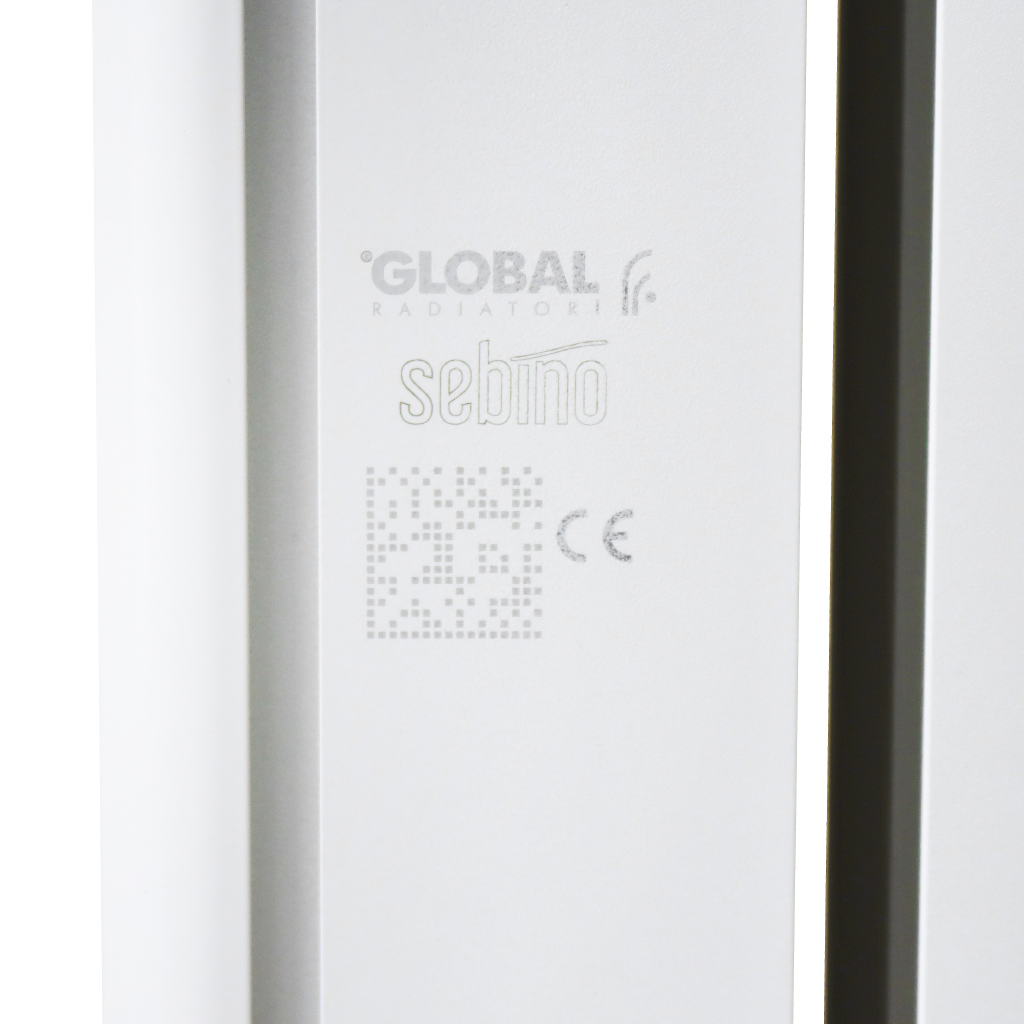 Радиатор алюминиевый Global Sebino 500 6 секции боковое подключение (белый RAL 9010), SE05001006
