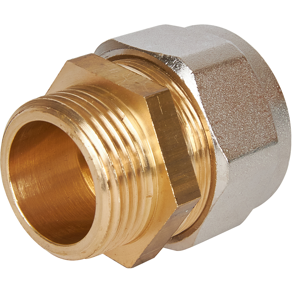 Переходник STOUT с наружной резьбой 1 х32 для металлопластиковых труб винтовой, SFS-0001-000132