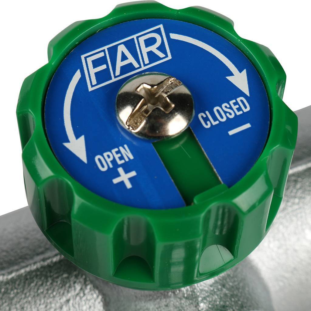 Коллектор распределительный FAR 3/4 , проходной, хромированный, 4 отвода 1/2  плоское уплотнение