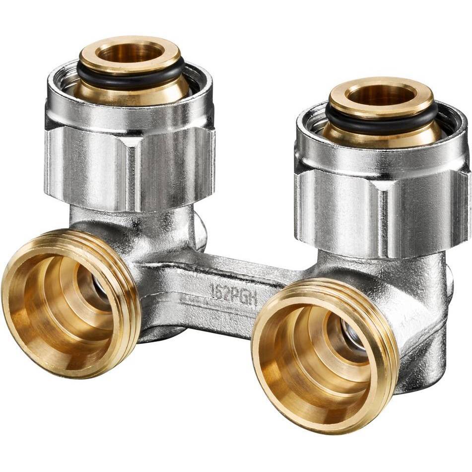 Запорно-присоединительный (ZB) узел OVENTROP Multiflex F угловой, для двухтрубных систем с НГ, 1015814