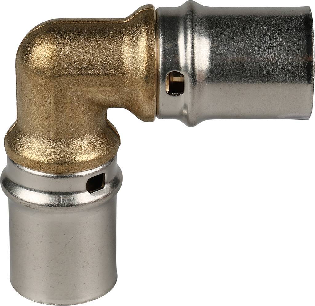 Угольник STOUT  90° 20х20 для металлопластиковых труб прессовой, SFP-0009-002020