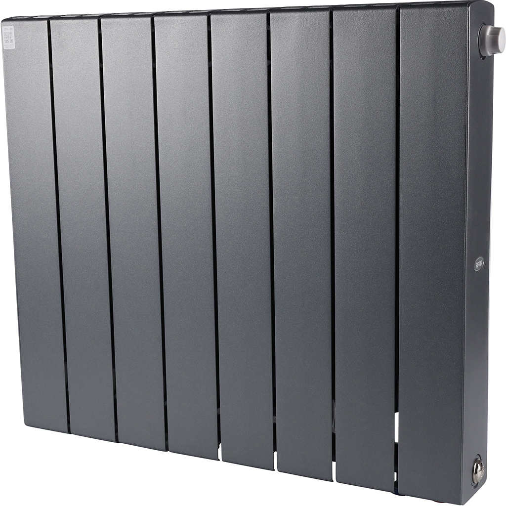 Радиатор биметаллический RIFAR SUPReMO VENTIL 500 SVR 8 секций нижнее правое подключение (Цвет ТИТАН), 4RS50.VR-8-TI