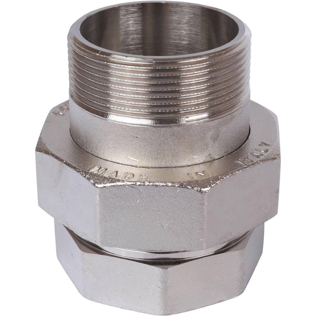 Разъемное соединение STOUT американка ВН 2 никелированное, уплотнение под гайкой по плоскости, SFT-0045-000002