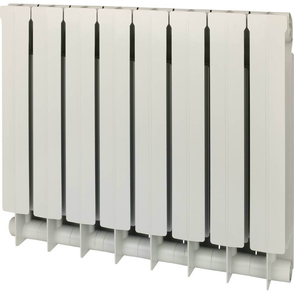 Радиатор биметаллический Global STYLE PLUS 500 8 секций боковое подключение (белый RAL 9010), STP05001008