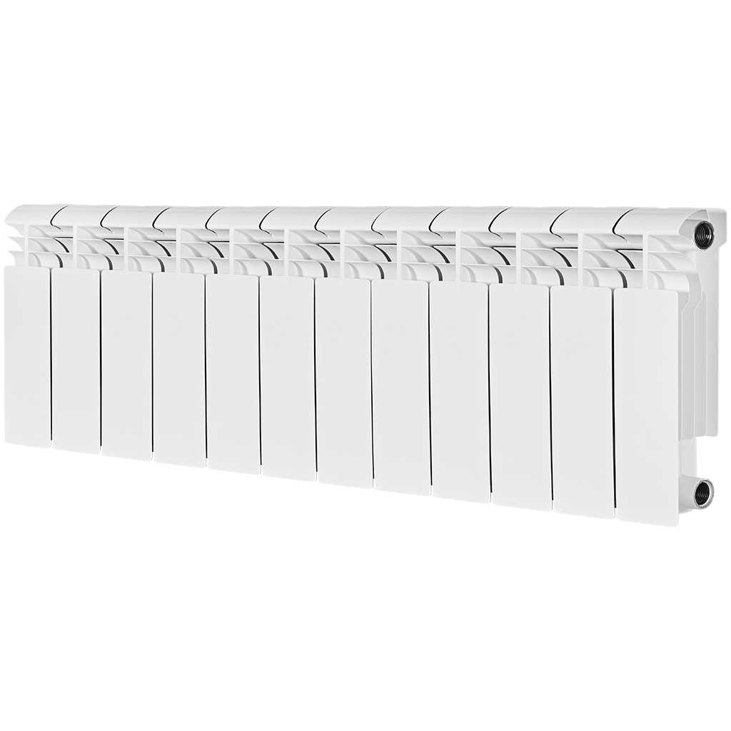 Радиатор биметаллический STOUT VEGA 200 12 секций боковое подключение (белый RAL 9016)