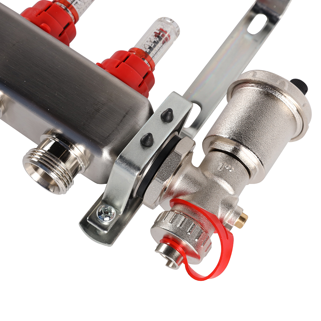 Коллектор из нержавеющей стали в сборе с расходомерами ROMMER 11 выходов, RMS-1210-000011