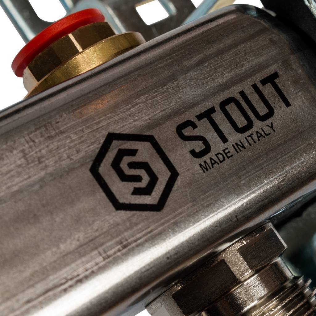 Коллектор из нержавеющей стали без расходомеров STOUT 5 выходов