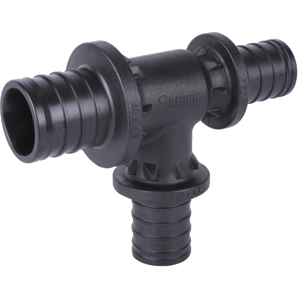 Тройник РЕХАУ RAUTITAN с уменьшенным боковым и торцевым проходом 40-32-32 PX, 11600921001