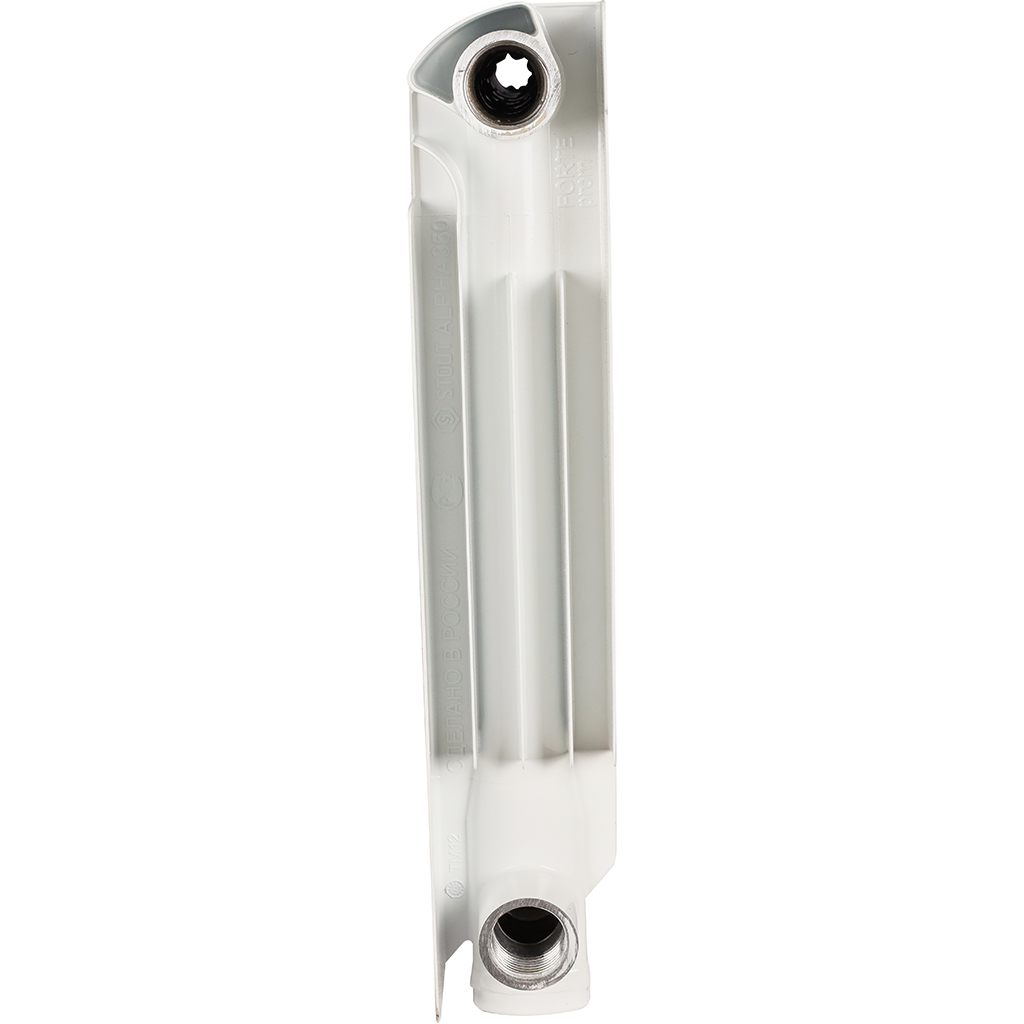 Радиатор алюминиевый STOUT ALPHA 350 10 секций боковое подключение (белый RAL 9016), SRA-2310-035010