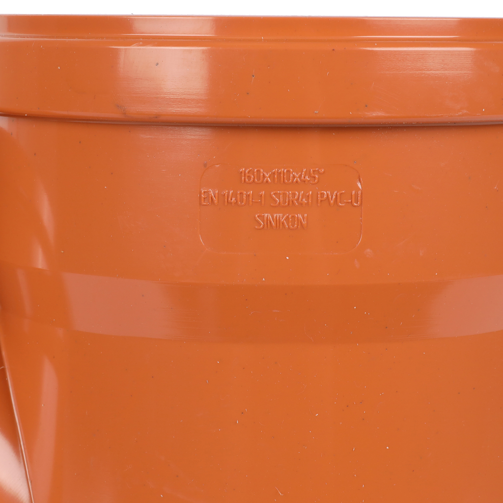 Тройник Sinikon НПВХ D160x110x45° для наружной канализации, 20330.R.B