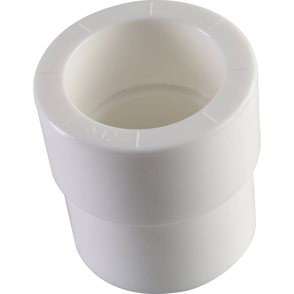 Муфта переходная внутр./наруж. Политэк 40х32 для полипропиленовых труб под сварку (цвет белый)