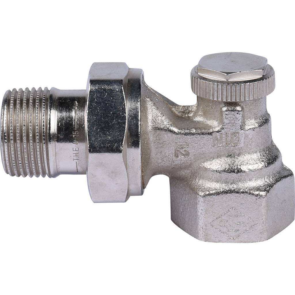 Радиаторный запорно-регулирующий угловой клапан HEIMEIER REGUTEC (DN20, 3/4 ), 0355-03.000