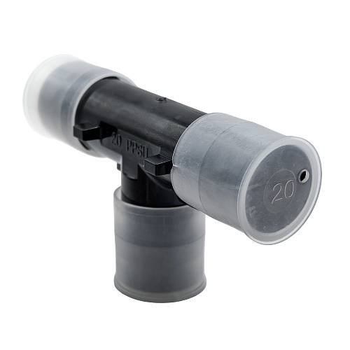 Тройник радиальный PPSU 20, черный,RTP