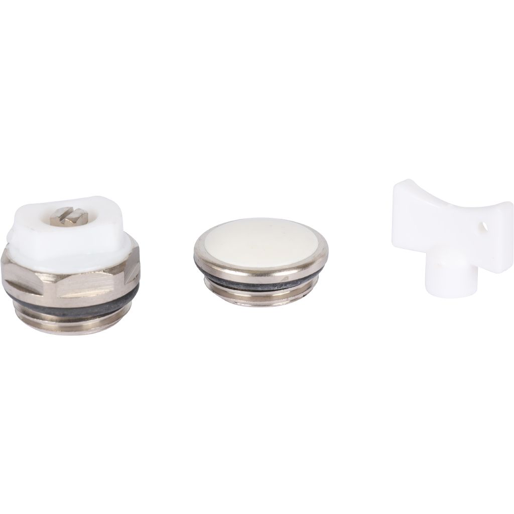 Универсальный монтажный комплект STOUT для подключения радиатора 1/2 RAL 9016, SKU-0111-000112