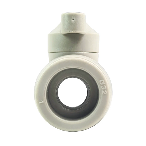 Кран шаровой стандартный проход PPR 32,  серый, РТП