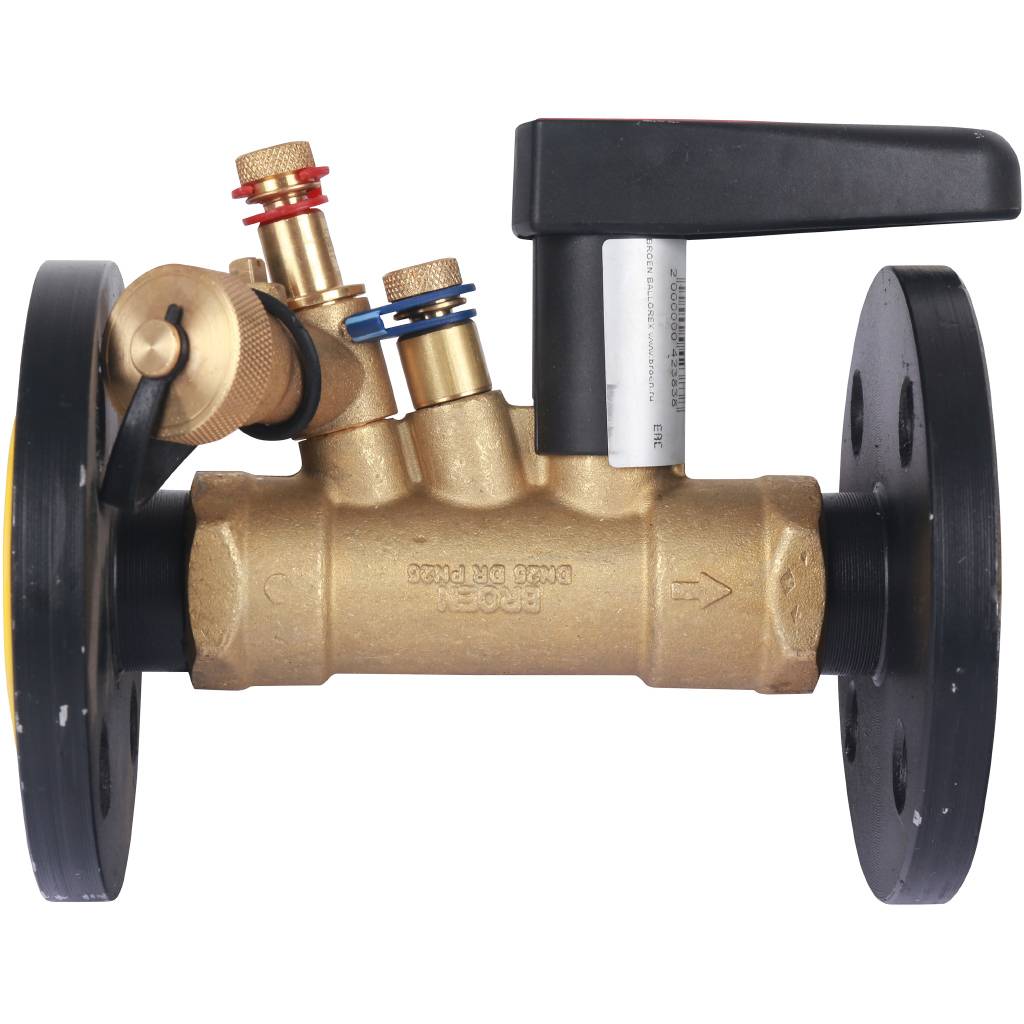 Клапан балансировочный БРОЕН Venturi FODRV DN 025 PN 16 ручной фланцевый повышенной пропускной способности и дренажем, 596342