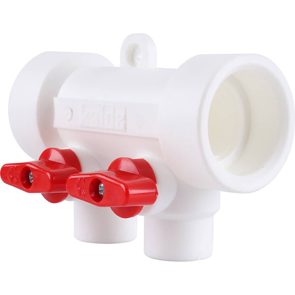 Коллектор с воздухоотводиком и запорными кранами Kalde (2 выхода)