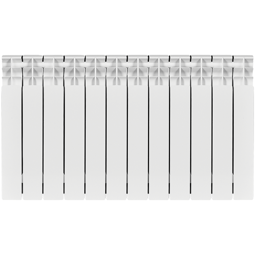 Радиатор биметаллический STOUT TITAN 500 12 секций боковое подключение (белый RAL 9016), SRB-3310-050012