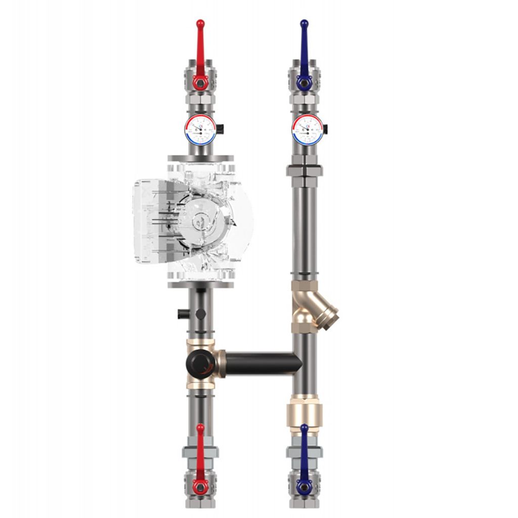 Насосная группа GIDRUSS NGSS-50C (2, поворотный смеситель KVs 40)
