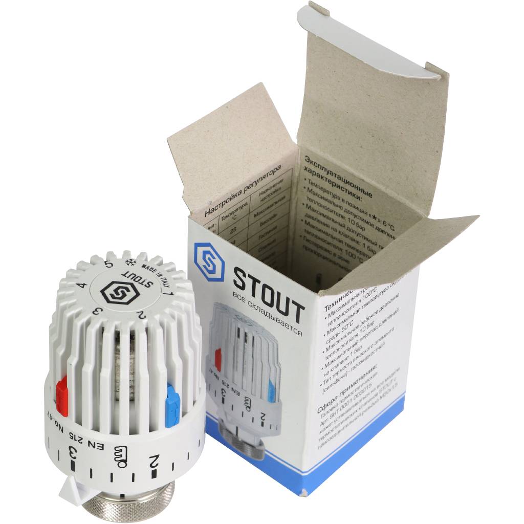 Головка термостатическая STOUT SHT газовая M30x1,5, SHT-0001-003015