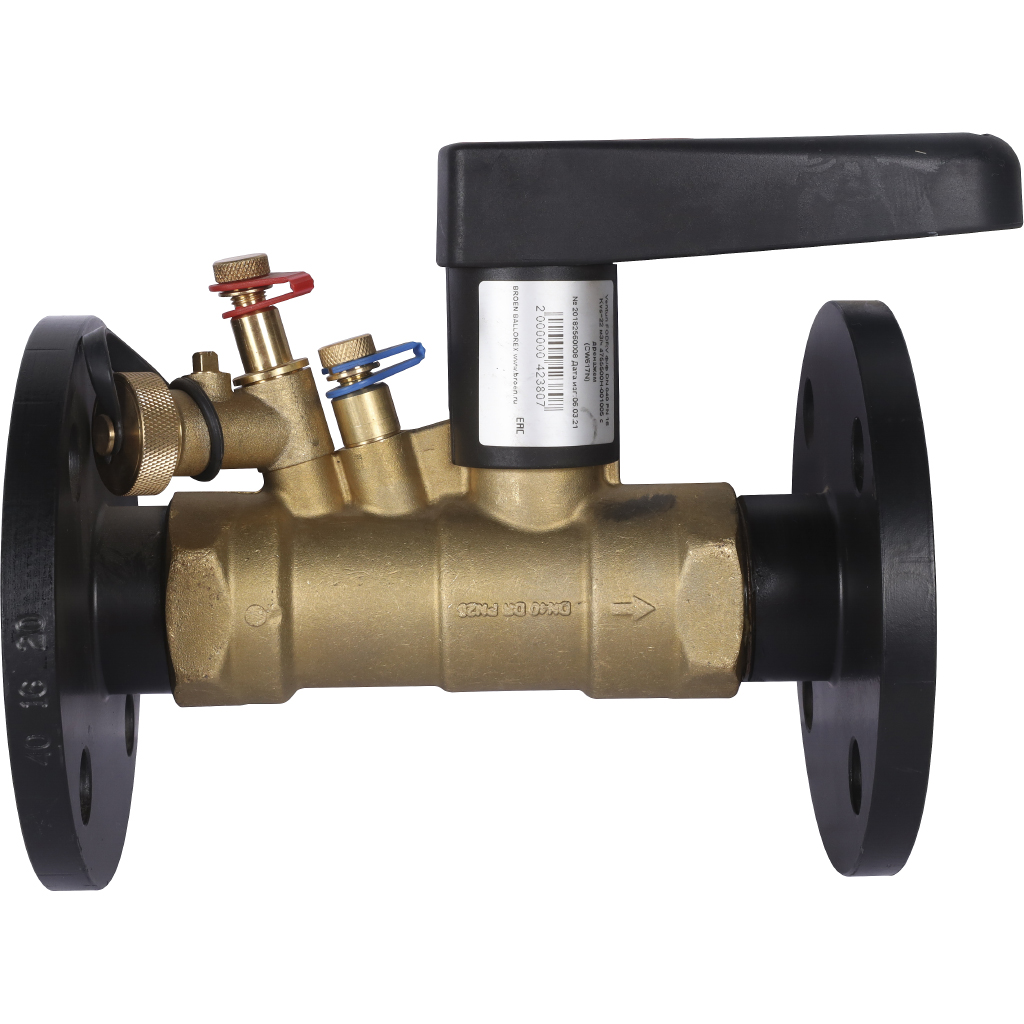 Клапан балансировочный БРОЕН Venturi FODRV DN 040 PN 16 ручной фланцевый повышенной пропускной способности с дренажем