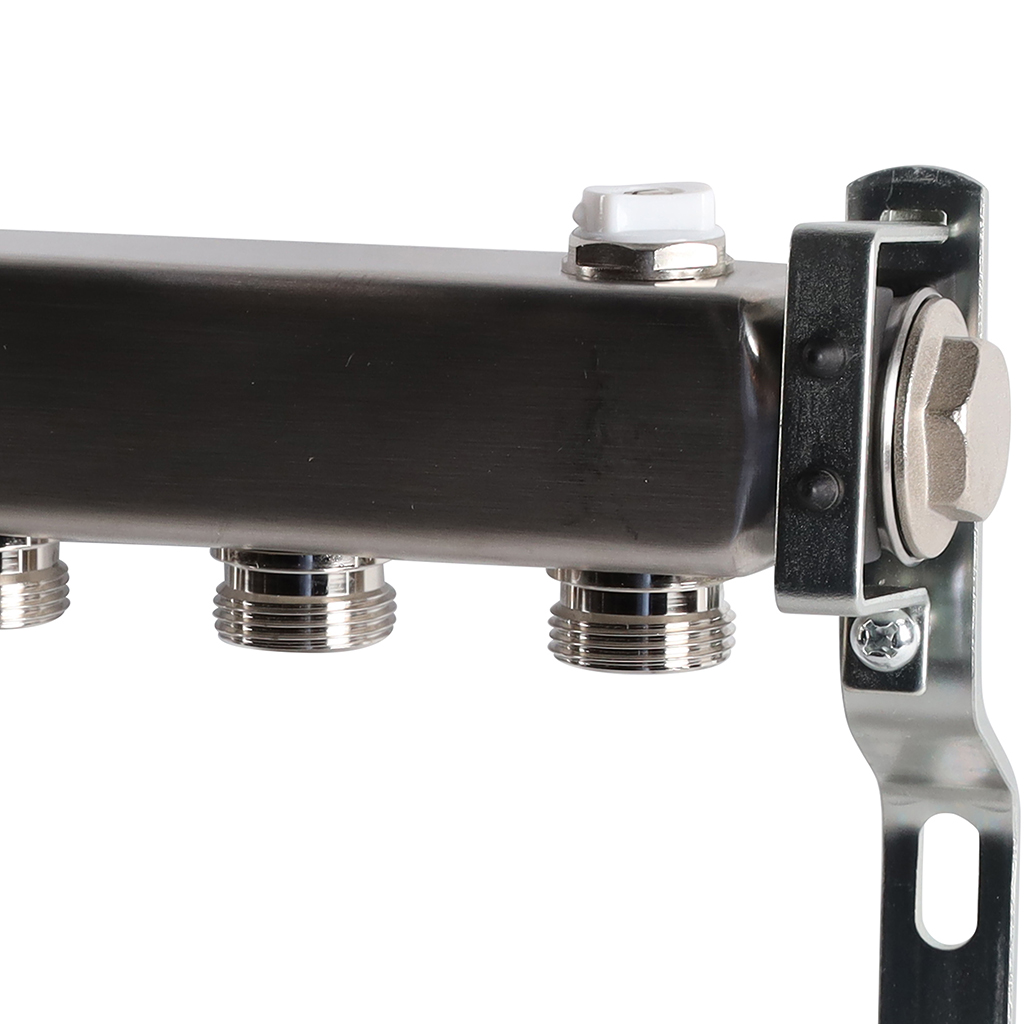 Коллектор из нержавеющей стали ROMMER для радиаторной разводки 9 выходов