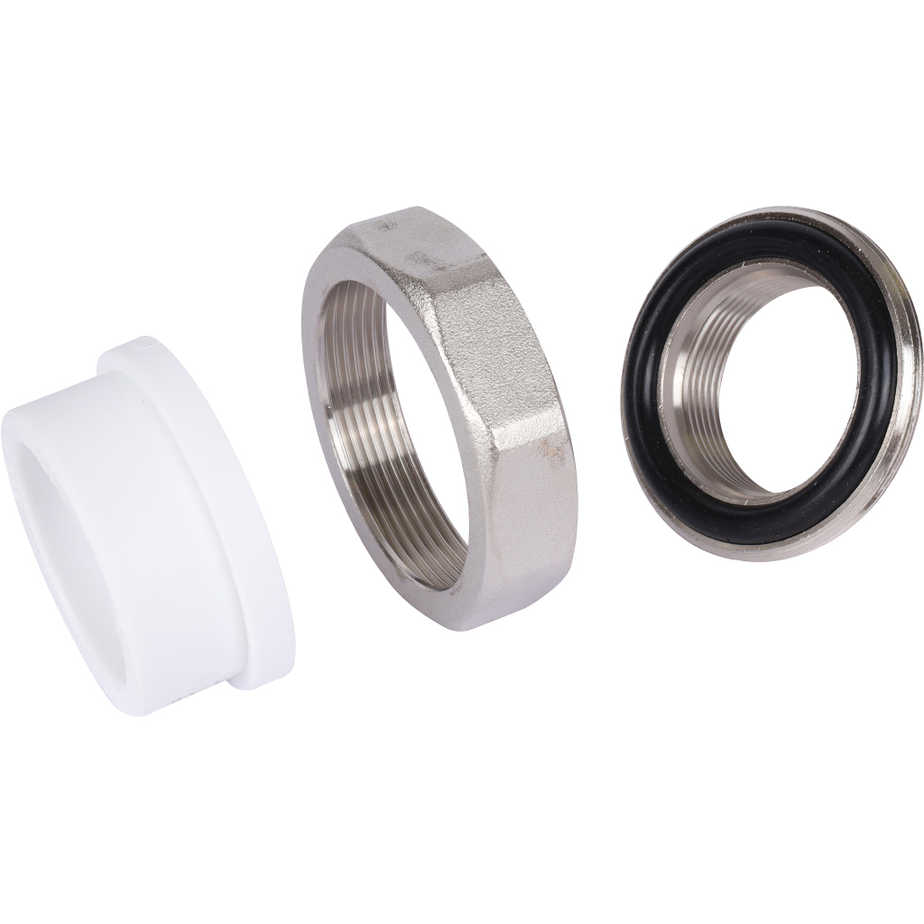 Муфта разъемная Политэк 50х1 1/2 с внутренней резьбой для полипропиленовых труб под сварку (цвет белый), 7000150112