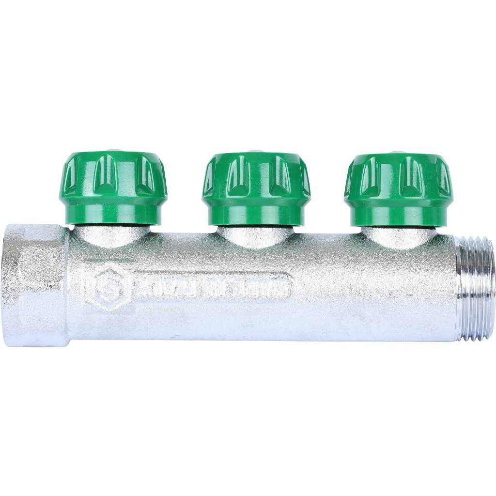 Коллектор регулирующий STOUT 1 , 3 отвода 3/4  ЕК