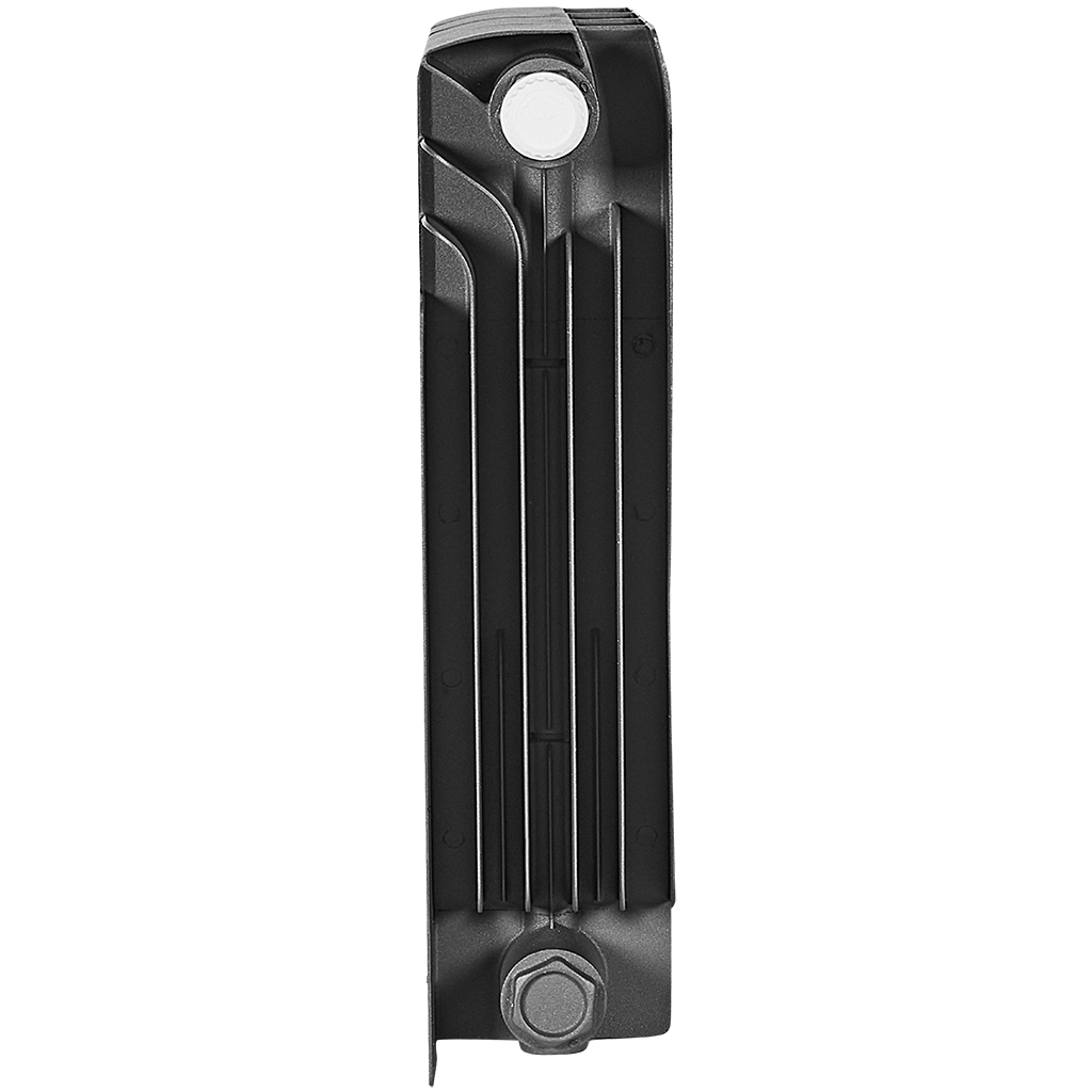 Радиатор биметаллический нижнее правое подключение STOUT TITAN VENTIL 350 14 секций (графит RAL 7024)