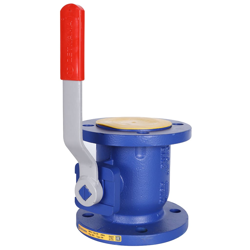 Кран шаровой ZETKAMA 565A Ду65 Ру16 фланцевый, 565A065C09