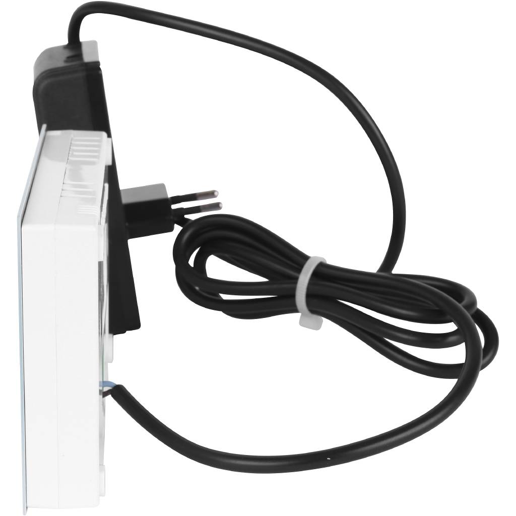 Комнатный двухпозиционный  регулятор цветной (стекло 2мм) белый TECH ST-283