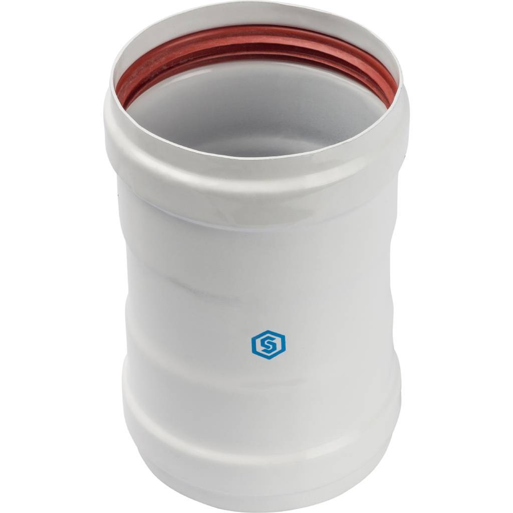 Элемент дымохода STOUT соединительный адаптер внутренний для труб DN80 п/п, SCA-0080-010135