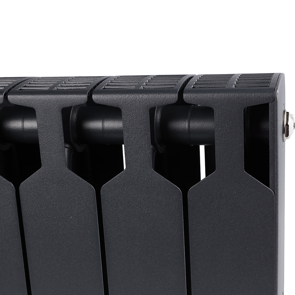 Радиатор биметаллический RIFAR SUPReMO VENTIL 350 SVR 4 секций нижнее правое подключение (Цвет ТИТАН), 4RS35.VR-4-TI