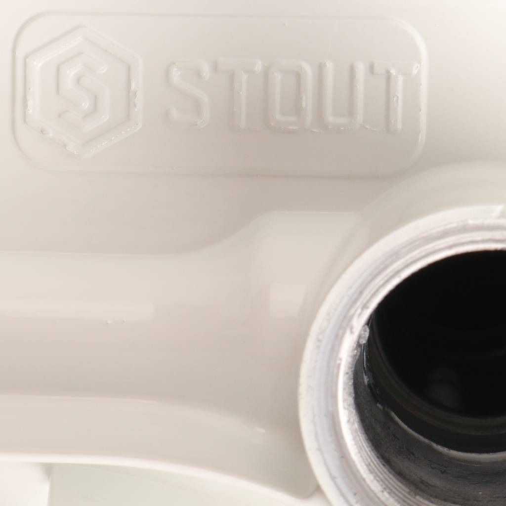 Радиатор биметаллический STOUT Space 500 9 секций боковое подключение RAL9016, SRB-0310-050009