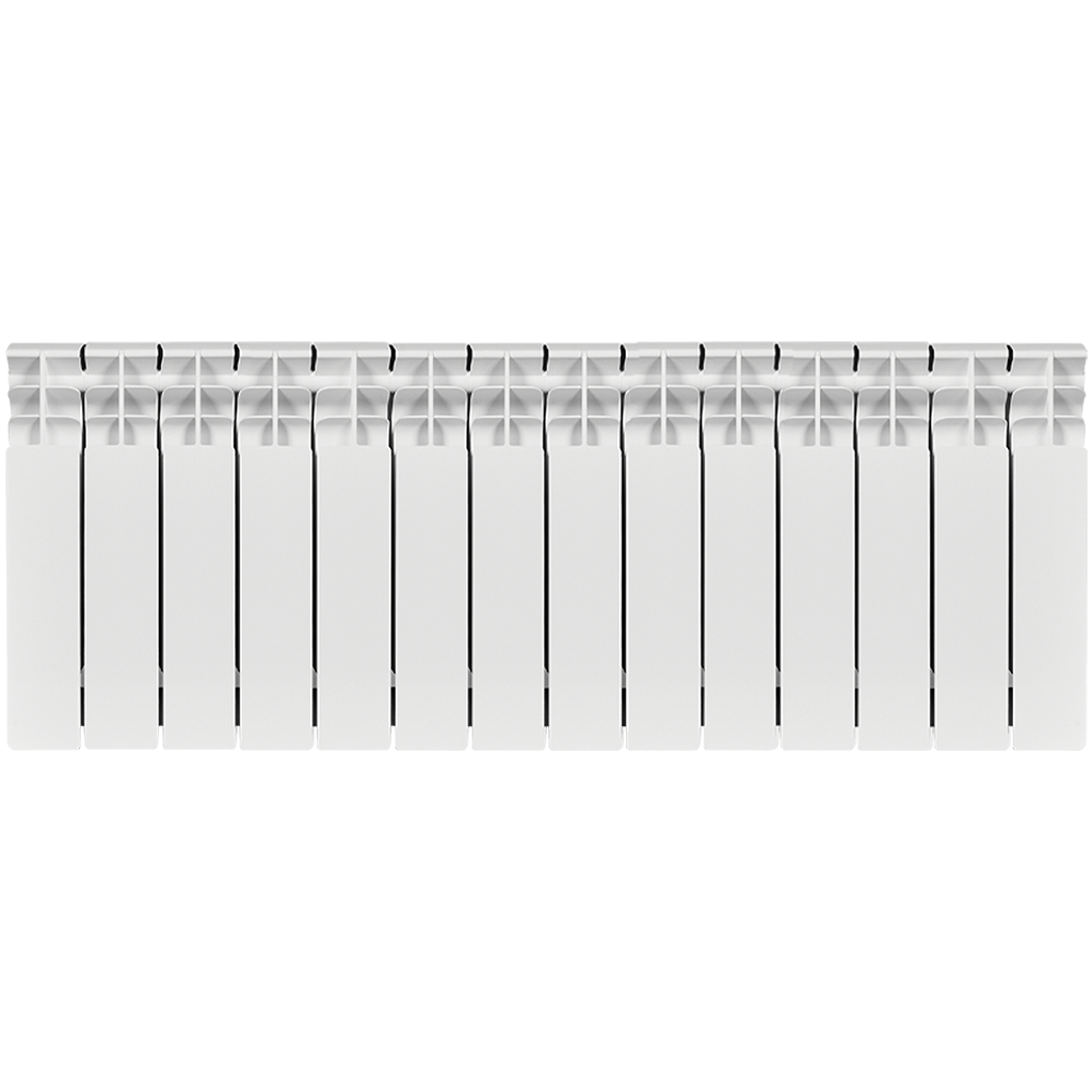 Радиатор биметаллический STOUT TITAN 350 14 секций боковое подключение (белый RAL 9016), SRB-3310-035014