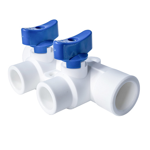 Коллектор с шаровым краном универсальный PPR 25х20/2, RTP