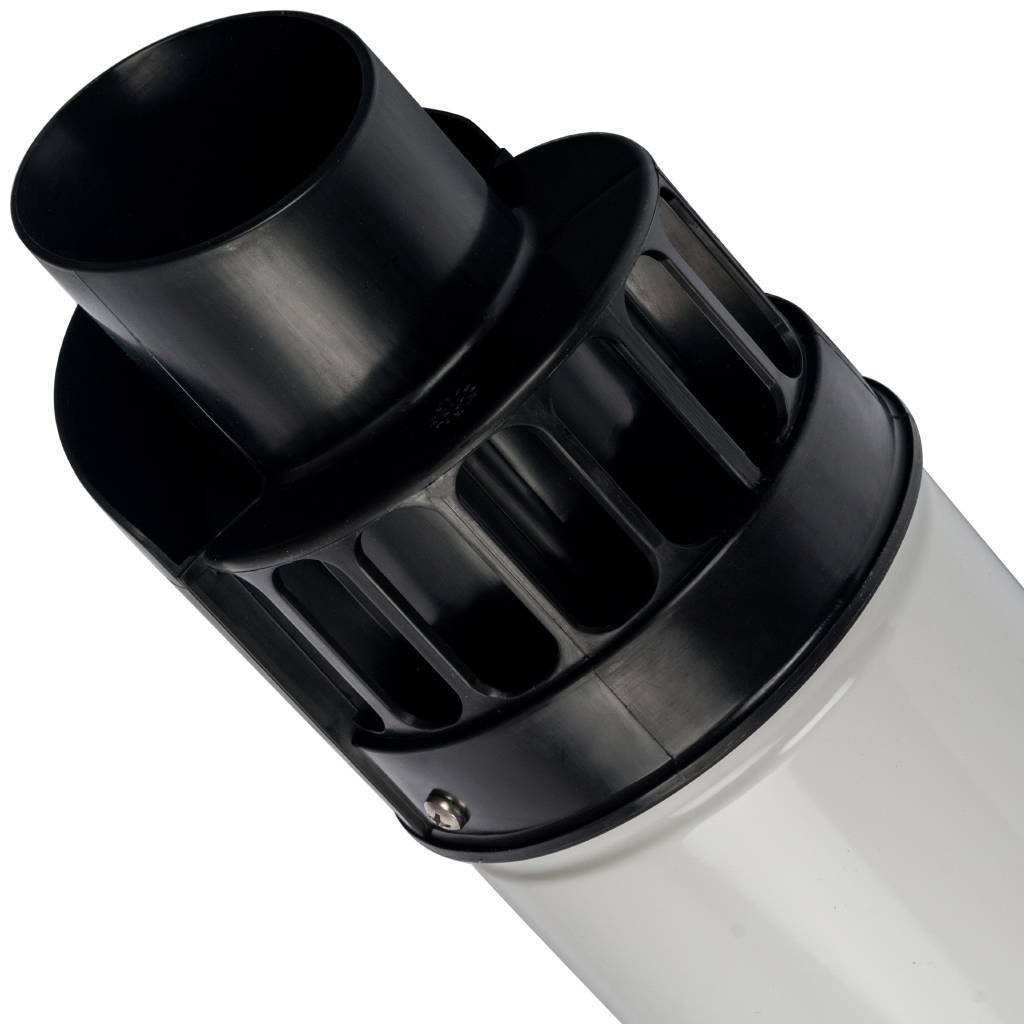 *SCA-8610-010854 STOUT Элемент дымохода конденсац. участок для прохода через стену с манжетами и оголовком  854 мм DN60/100 м/п PP-FE, SCA-8610-010854