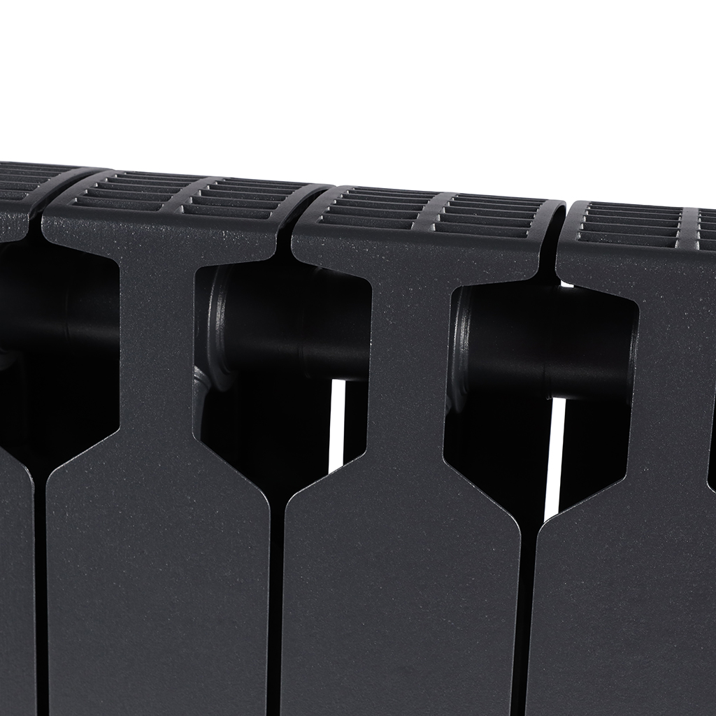 Радиатор биметаллический RIFAR SUPReMO 350 4 секций боковое подключение (Цвет ТИТАН), 4RS35-4-TI