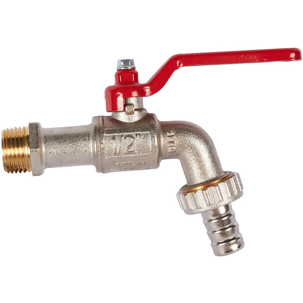 Шаровой сливной кран Itap 132 1/2 с латунным штуцером, 56524