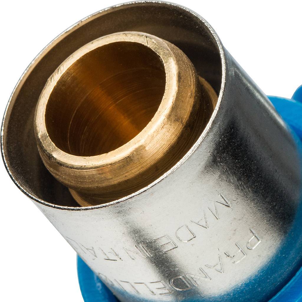 Тройник переходной Prandelli Multyrama 16.2х20.2х16.2 профиль H, TH, U для металлопластиковых труб прессовой, 509.34.14.1