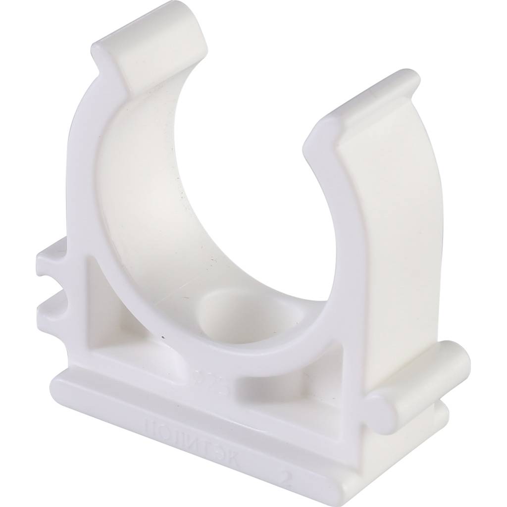Крепление Политэк d=25 для полипропиленовых труб под сварку (цвет белый), 9000000025