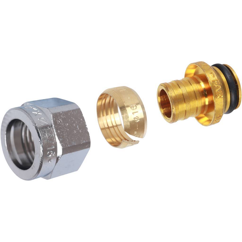 Концовка евроконус FAR для труб PEX 16х2.2, с накидной гайкой 1/2, FC 6075 58845