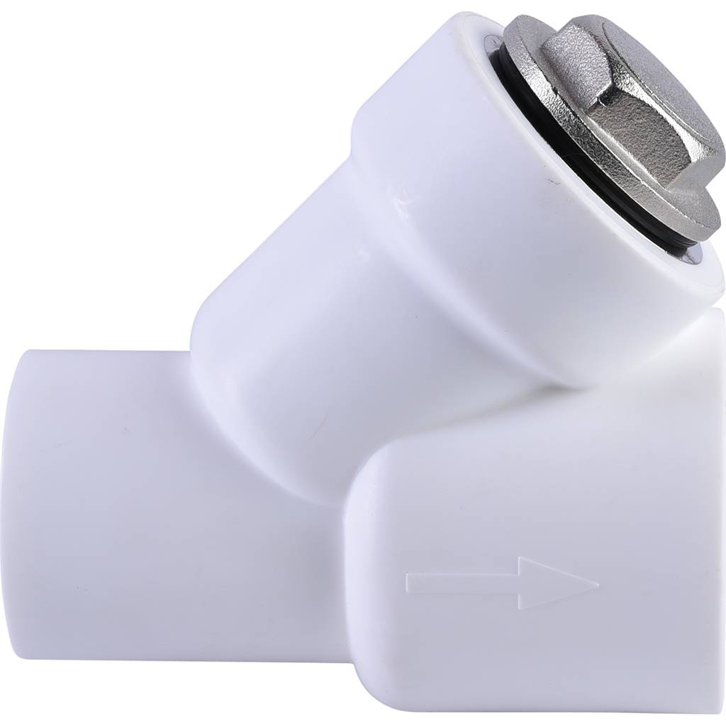 Фильтр Политэк d=40 для полипропиленовых труб под сварку (ВН-НР) (цвет белый)