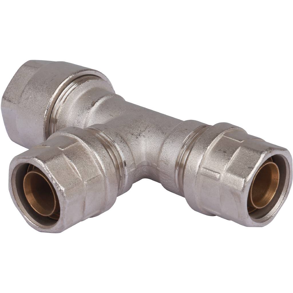 Тройник переходной Prandelli Multyrama (32.3х26.3х26.3) для металлопластиковых труб винтовой, 103.33.76.6