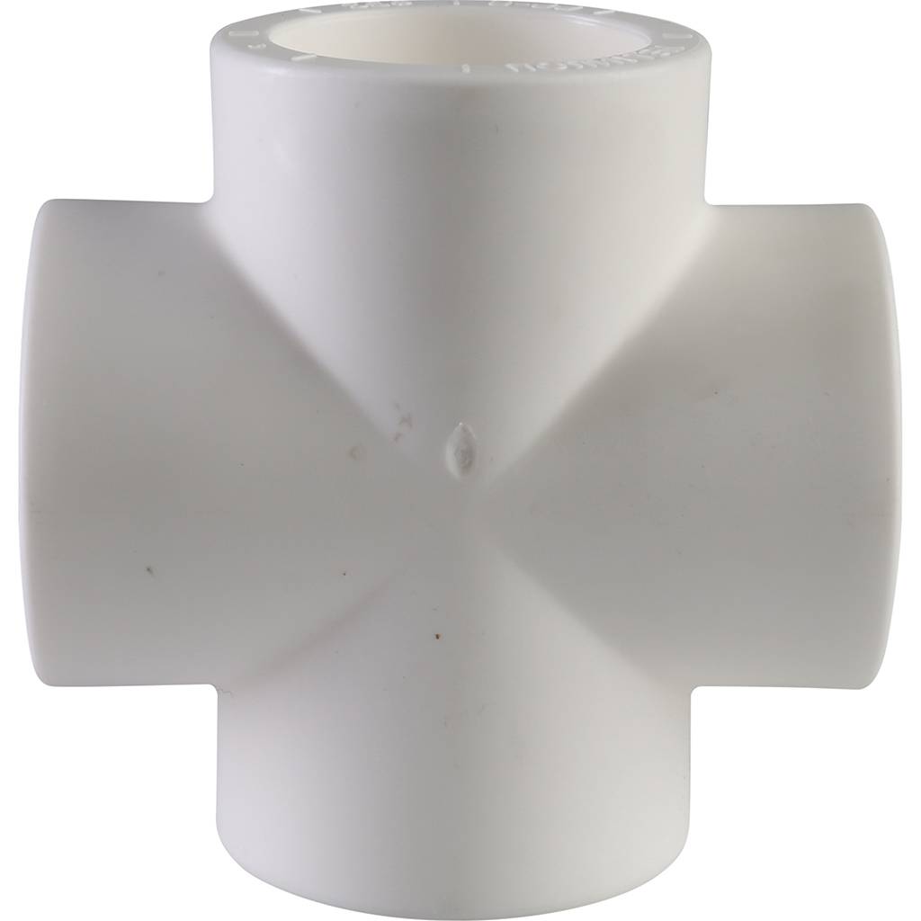 Крестовина Политэк d=32 для полипропиленовых труб под сварку (цвет белый), 9000003232