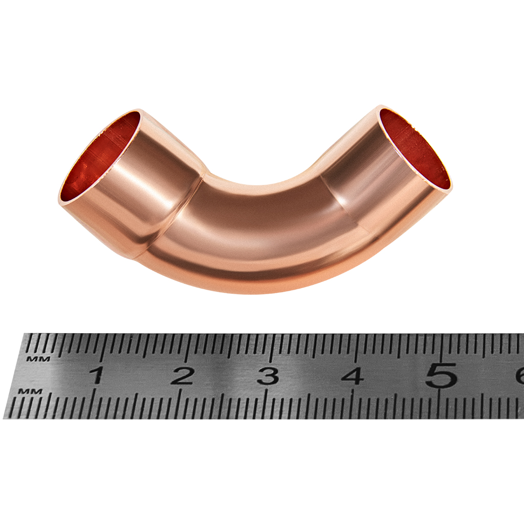 Отвод JINTIAN 90° ВП-НП 15 из меди под пайку, JT-15001A15E