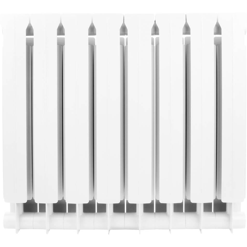 Радиатор биметаллический Global STYLE EXTRA 500 8 секций боковое подключение (белый RAL 9010), STE05001008