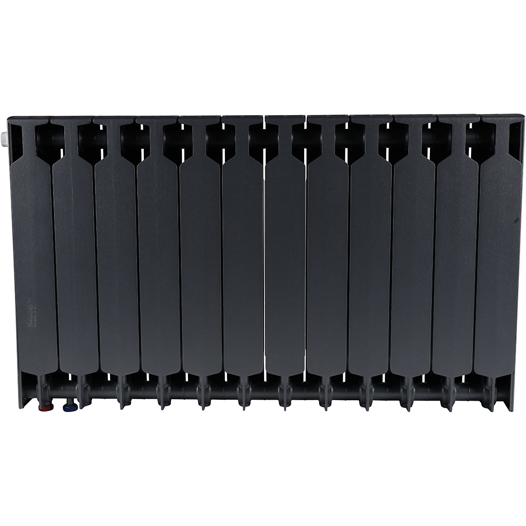 Радиатор биметаллический RIFAR SUPReMO VENTIL 500 SVR 12 секций нижнее правое подключение (Цвет ТИТАН), 4RS50.VR-12-TI