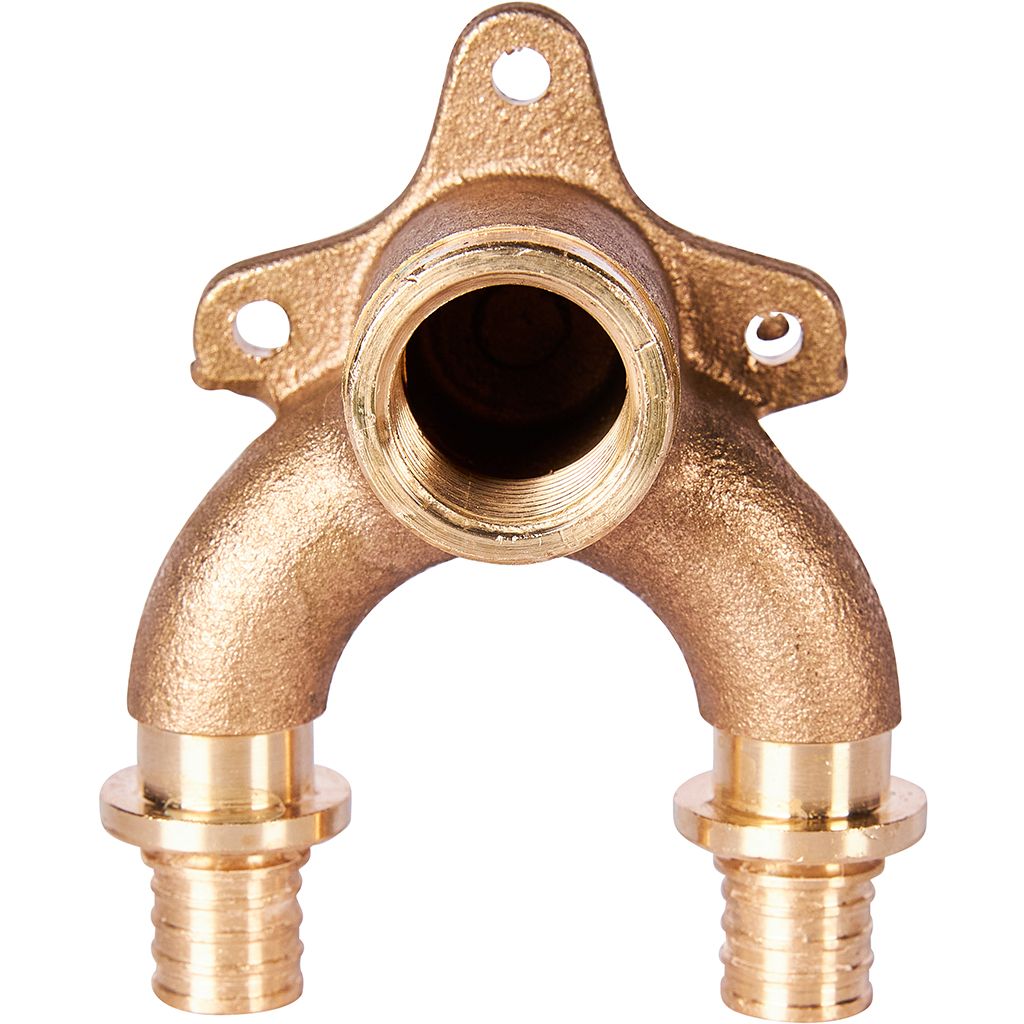 SFA-0040-001612 STOUT Проточный настенный угольник 16x1/2  бронзовый для труб из сшитого полиэтилена (340034G041622B)