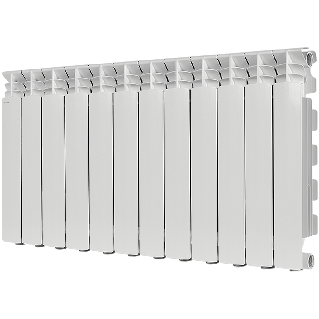 Радиатор алюминиевый STOUT GAMMA 500 12 секций боковое подключение (белый RAL 9010), SRA-3310-050012